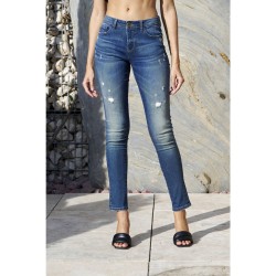 Yes Zee Jeans Donna Ragazza Denim Pantalone 5 TASCHE JEGGINGS