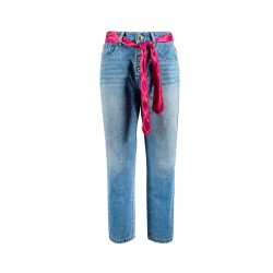 Yes Zee Jeans Donna Ragazza Pantalone Denim Vita Alta