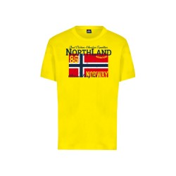 NORWAY T-Shirt Uomo Ragazzo Maglietta Mezza Manica Corta Cotone