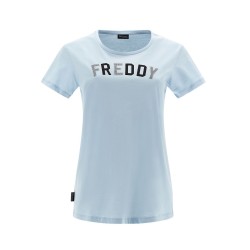 FREDDY T-Shirt Knitted Donna Ragazza Cotone Maglia Girocollo