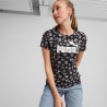 Puma Animalier T-Shirt Ragazza Donna Girocollo Maglietta Mezza Manica Corta Cotone