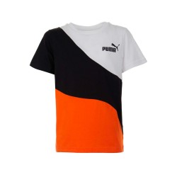 Puma Power Cat T-Shirt Ragazzo Bambino Maglietta Mezza Manica Corta Cotone Girocollo