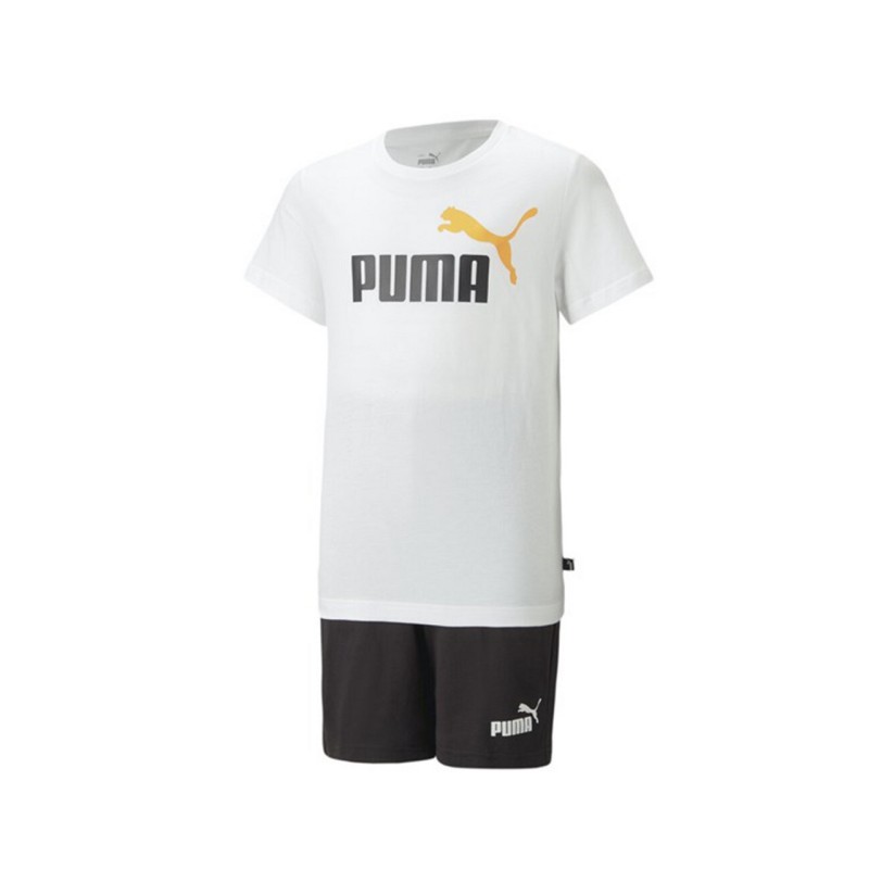 Puma Completino Mezza Manica Corta Girocollo Ragazzo Bimbo Bambino Cotone