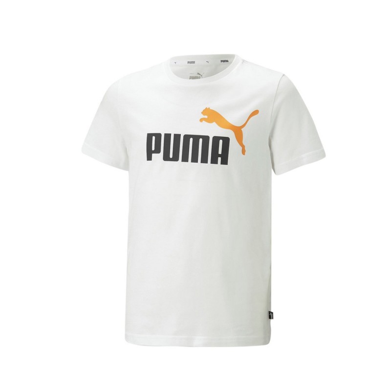 Puma ESS+2 Coll Logo T-Shirt Bambino Ragazzo Mezza Manica Corta Girocollo Cotone