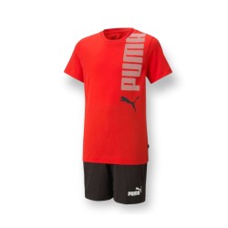 Puma Completino Ragazzo Bambino Mezza Manica Corta Girocollo Pantaloncino Corto