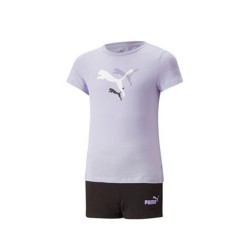 Puma Completino Bambina Ragazza Mezza Manica Corta Girocollo Pantaloncino Corto