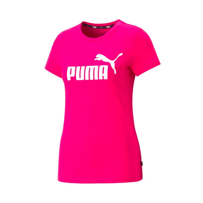 Puma Ess Logo T-Shirt Ragazza Donna Maglia Mezza Manica Corta