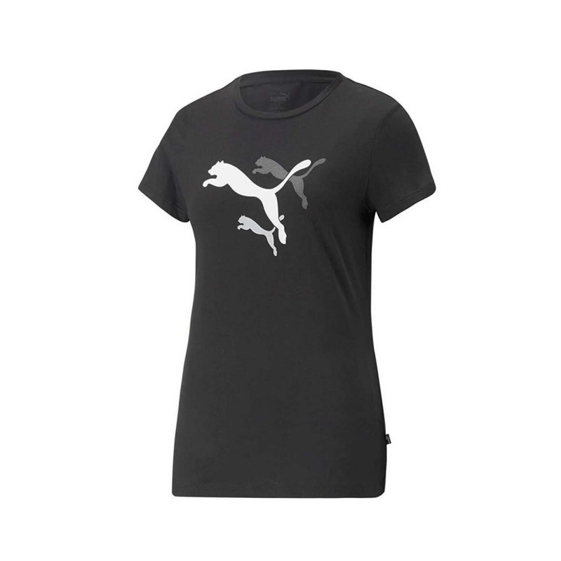 Puma Ess Logo Power T-Shirt Donna Ragazza Girocollo Mezza Manica Corta