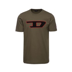 DIESEL Just Division T-Shirt Uomo Ragazzo Cotone Mezza Manica Corta