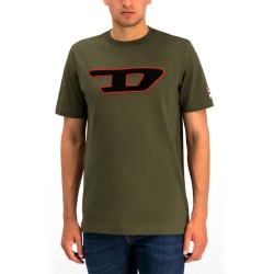 DIESEL Just Division T-Shirt Uomo Ragazzo Cotone Mezza Manica Corta