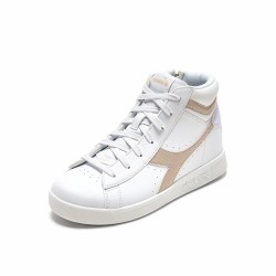 Diadora P High Girl GS SCARPA Sportiva Donna Ragazza Ginnastica Pelle