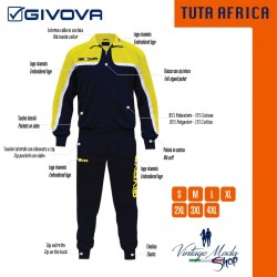 GIVOVA TUTA AFRICA SPORTIVA ALLENAMENTO RUNNING ZIP INTERA UOMO DONNA UNISEX PALESTRA