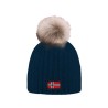 NORWAY Winter Hat Cappello Pompon Donna