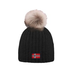 NORWAY Winter Hat Cappello Pompon Donna