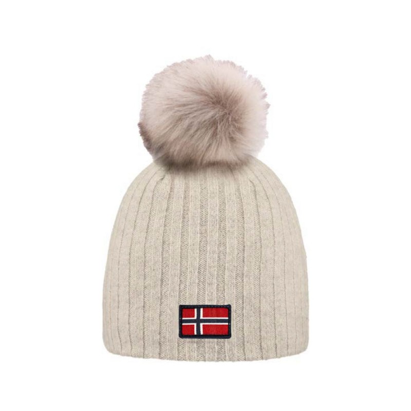 NORWAY Winter Hat Cappello Pompon Donna